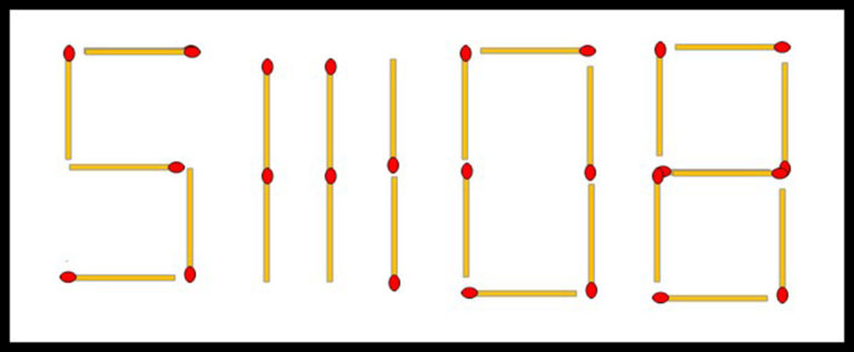 Mattegåta: Få fram högsta möjliga talet genom att flytta på 2 tändstickor
